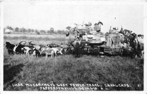 J46/ Jeffersonville Georgia RPPC Postcard c40s Chas. McCartney's Goat Wagon 108