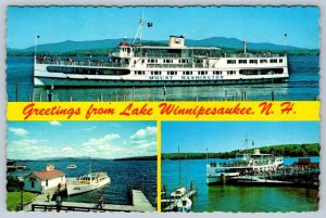 Lake Winnipesaukee Boats, Mt Washington, Sophie C, New Hampshire, 1982 Postcard