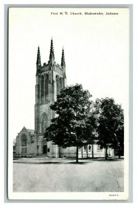 Vintage 1940's Postcard First Methodist Episcopal Church Mishawaka Indiana