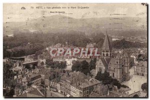 Metz Old Postcard General view to the Mont St Quentin