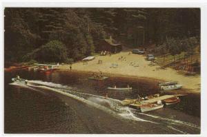 Camp Hilary Boats Float Plane Long Lake New York postcard