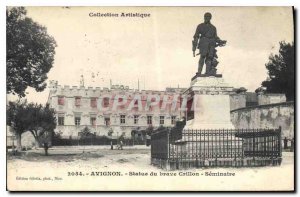 Old Postcard Avignon Statue brave Grillon Seminar