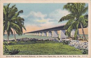 Seven Mile Bridge Overseas Highway As Seen From Pigeon Key On the Way To Key ...