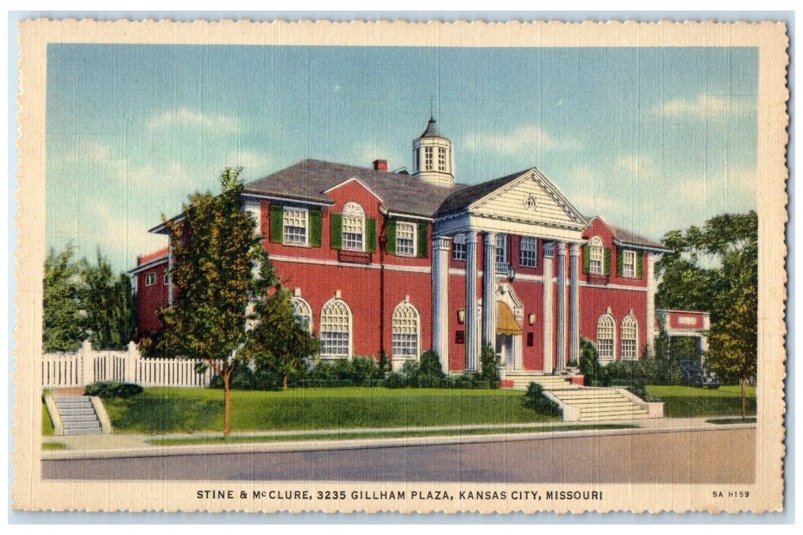 Kansas City Missouri Postcard Stine McClure Gillham Plaza Exterior Building 1940 United States