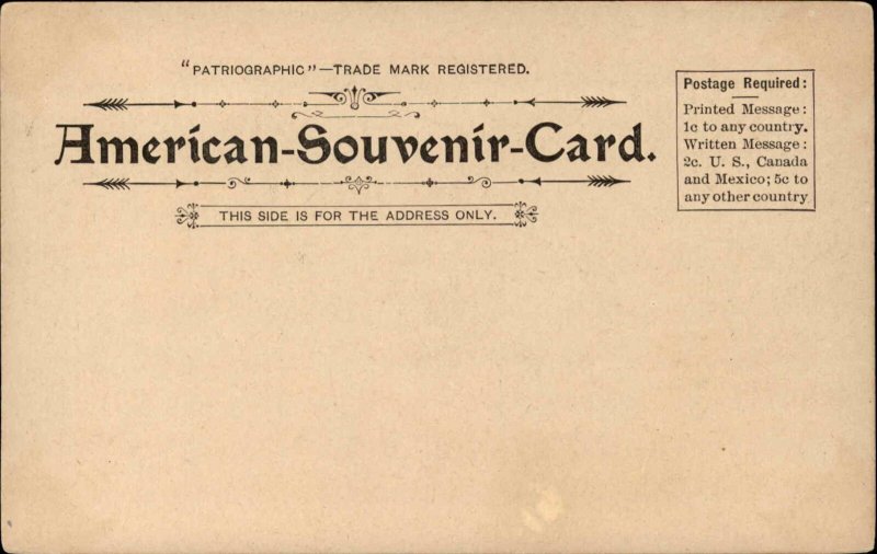 Pioneer Patriographic Washington DC Series 1890s Postcard #11