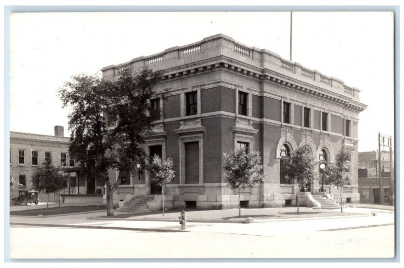 1942 Building Scene Street Mitchell South Dakota SD RPPC Photo Vintage Postcard