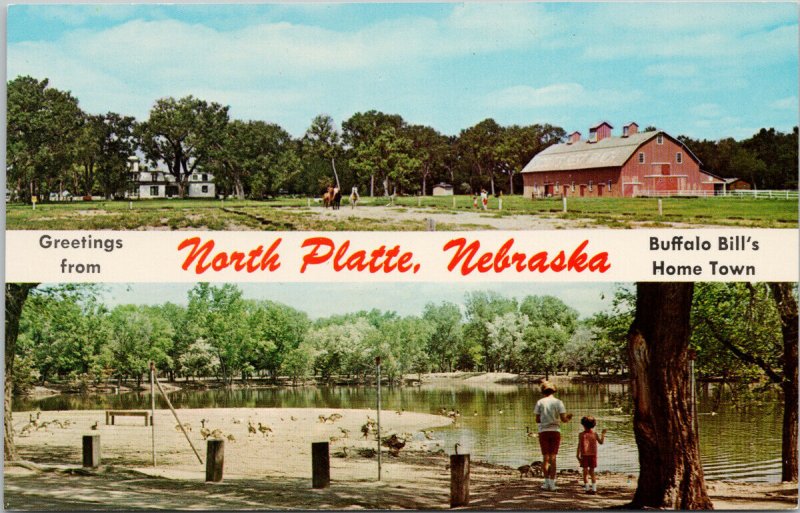 North Platte Nebraska NE Buffalo Bill's Home Town c1969 Vintage Postcard H3