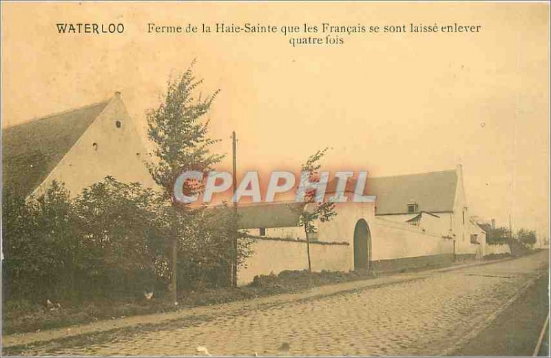 Postcard Old Farm Wateloo Haie Sainte than the French have let off four times