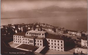 Switzerland Montreux et College Vintage RPPC C193