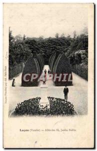 Old Postcard Lucon Allee des Ifs Public Garden