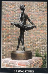 Basingstoke Ballroom Dancer Statue Hampshire 1980s Postcard