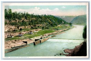 c1910 Government Lock Lake River Mountain High Bridge Kentucky Vintage Postcard