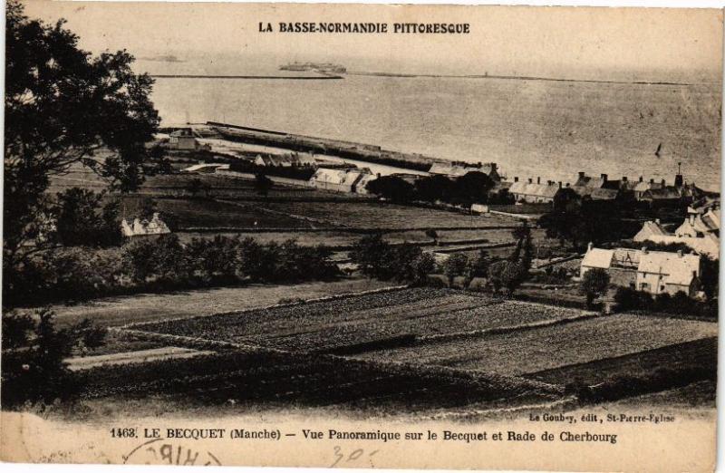 CPA LE BECQUET - Vue panoramique rade de CHERBOURG (149605)