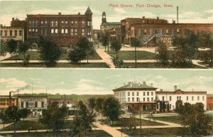Vintage Postcard; 2 Views of Fort Dodge IA from Park, Webster County, Wheelock