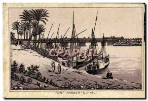 Postcard Ancient Egypt El Nil Bridge Kasser