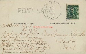 MI, Gobleville, Michigan, RPPC, State Street, Business Section,1908 PM, Photo