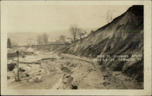 Cavendish VT Main St. Flood 1927 Real Photo Postcard