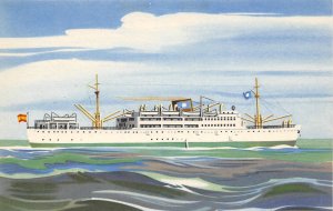 SS Virginia de Churruca Ocean Liner Ship Trasatlantica Espanola Spain postcard