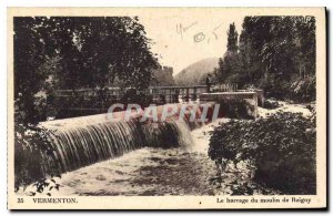 Old Postcard Vermenton The Mill Dam Reigny