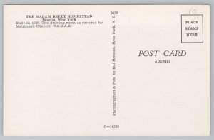 Beacon New York~Madam Brett Homestead Interior~Drawing Room~Vintage Postcard
