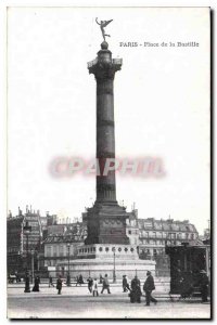 Postcard Old Paris Bastille Square