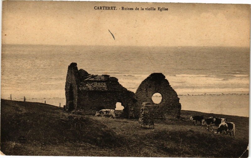 CPA CARTERET - Ruines de la vieille Église (138148)