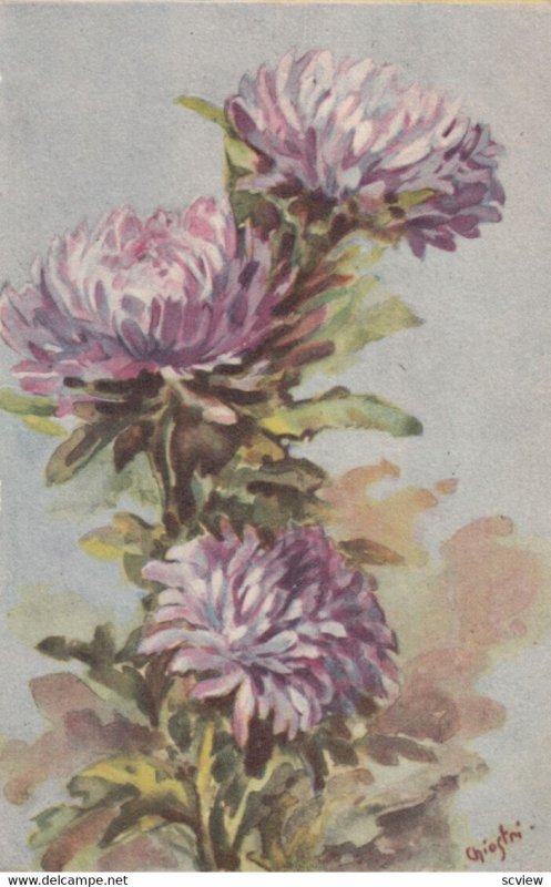 Art Deco ; CHIOSTRI ; Purple Dahlias , 1910-30s