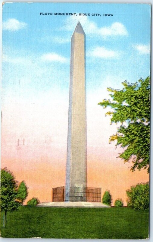 Postcard - Floyd Monument - Sioux City, Iowa