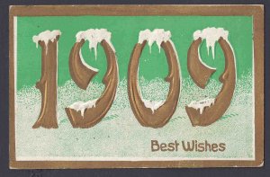 1909 BEST WISHES NEW YEAR DATE FROM, CHICAGO IL