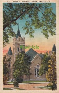 Postcard Broad St Methodist Church Statesville NC