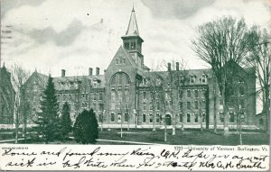 Vtg 1906 University of Vermont Burlington VT Antique Postcard