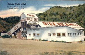 Idaho Springs Colorado Dixie Gold Mill Gold Panning c1930-50s Vintage Postcard