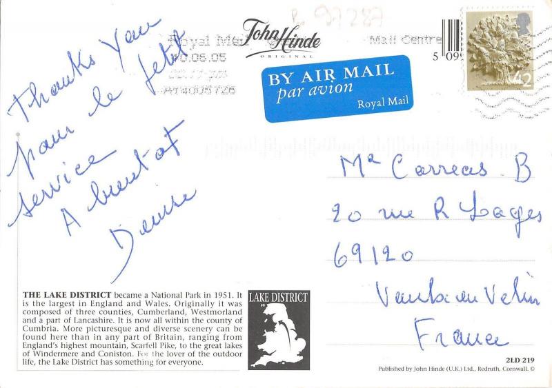 B97287 the lake district  uk