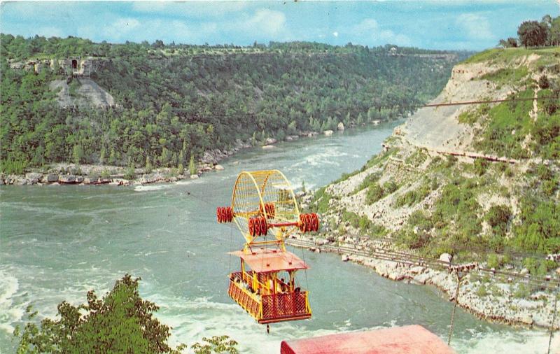 Niagara Falls New York~Spanish Aero-Car above Whirlpool Rapids~1960s Postcard