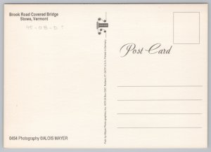 Trees Begin Changing Colors Around The Brook Road Covered Bridge In Stowe VT~CT