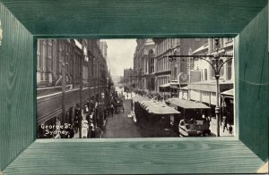 australia, NSW, SYDNEY, George Street, Tram (1910s) HB Series Postcard