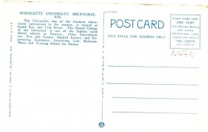 Postcard Marquette University Milwaukee WI