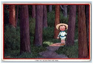 Little Boy I Fear Me Yet Am Filled Hope Forest Whisper Oilette Tuck's Postcard