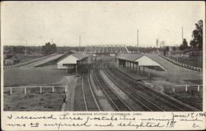 Glenbrook CT RR Train Station Depot c1905 Postcard