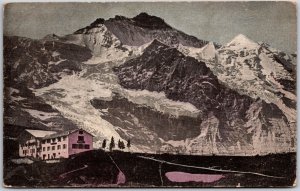 The Jung Frau Swiss Alps Mountain Peak Bernese Alps Switzerland Postcard