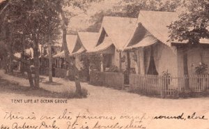 Vintage Postcard 1908 Tent Life at Ocean Grove Providence Rhode Island R.I.