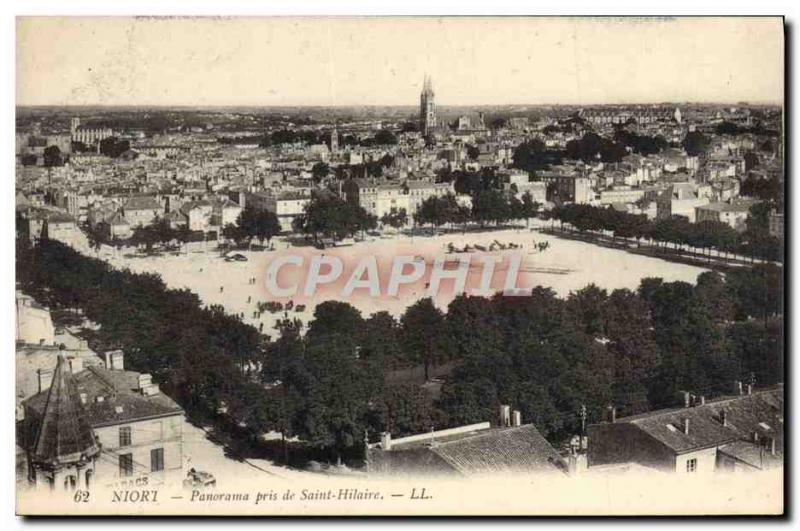 Old Postcard Niort Panorama Taken From Saint Hilaire