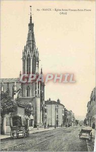 Old Postcard Nancy Eglise Saint Vincent Saint Fiacre