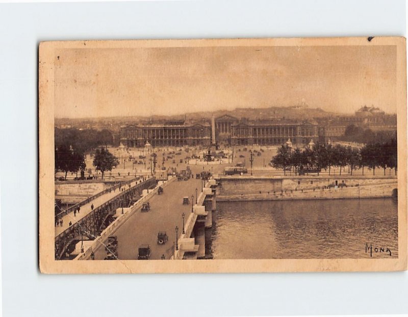 Postcard La Place de la Concorde, Paris, France