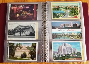 180 Vintage Post Cards in Post Card Album #1