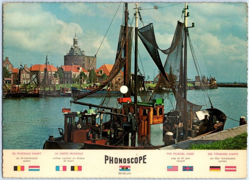 Jumbo c1950s Ago Amsterdam Phonoscope Sophia 45RPM Record Postcard Oversized 1T