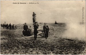 CPA Militaire Camp de SISSONNE - Artillerie au Tir (92166)