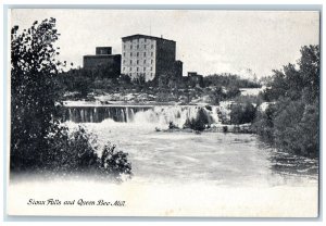 c1905 Sioux Falls and Queen Bee Mill River Scene South Dakota SD Postcard