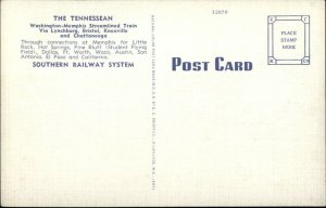 RR Train The Tennesseean LINEN Postcard