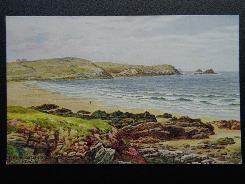 Cornwall NEWQUAY Pentire Point & Fistral Bay A.R. Quinton Old Postcard J.Salmon